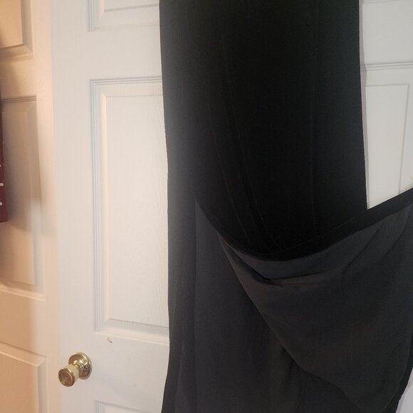 PATRICIA MOSS women's skirt. Vintage. Maxi Black velvet Rayon/Silk size 12 KOREA - Picture 9 of 11